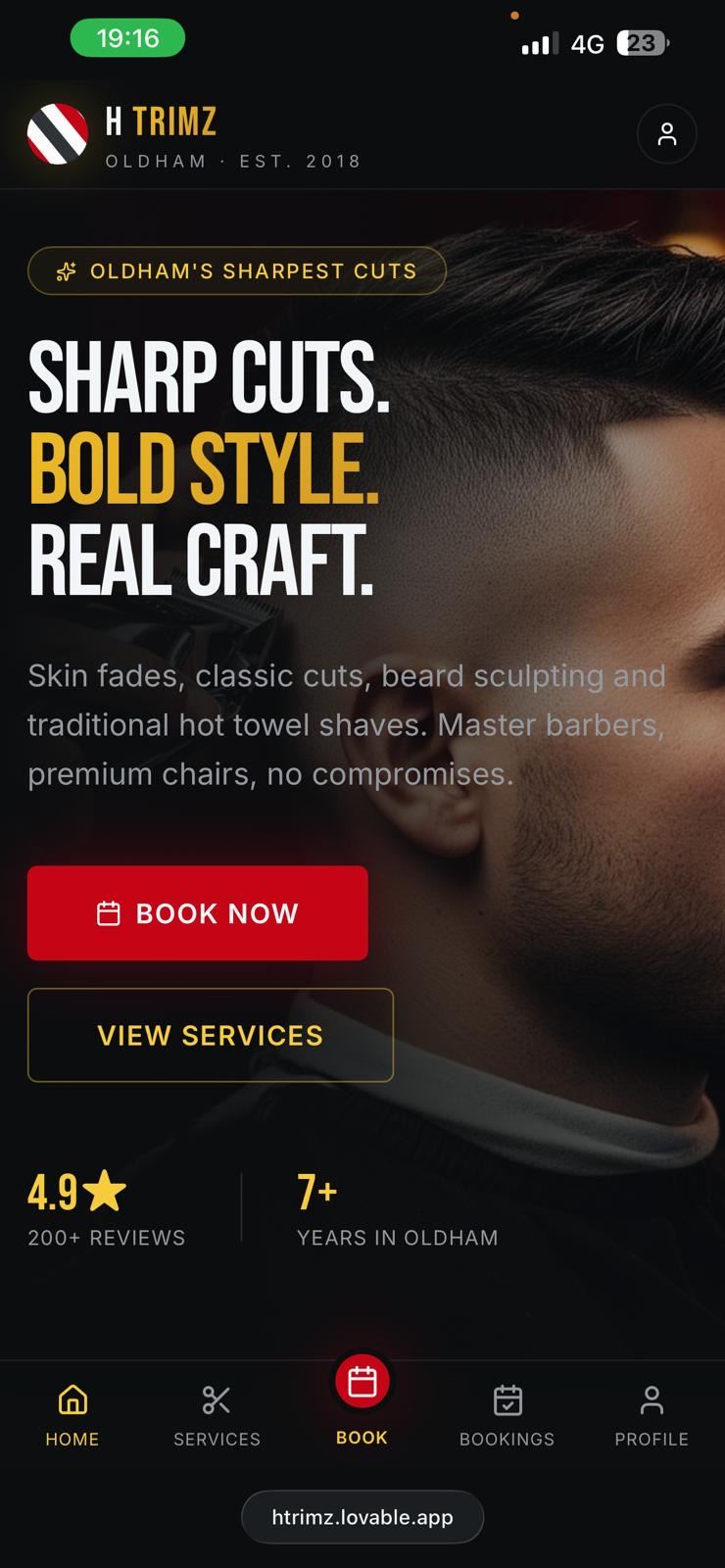 H Trimz – Demo Barber Booking App